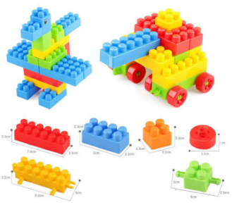 500 Pcs Set - Interlocking Linking Stick Building Blocks Toy Set Creative Educational Construction Puzzle for Kids Boys Girls Smart Assembling Toys Learning Problem Solving Brick Buildings Block Children Play Fun Game Alphabetical Word Number ABC Alphabet