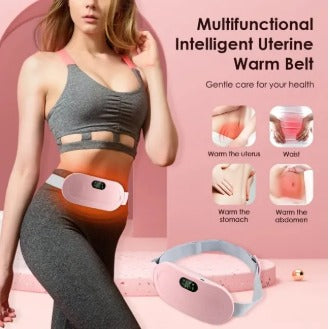 Rechargeable Electric Menstrual Heating Pad Belt | Adjustable Heat & Massage for Period Pain Relief | Comfortable Waist Heating Pad for Cramps & Relaxation
